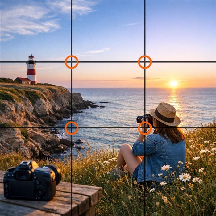 Règle des tiers en photographie : guide simple pour mieux cadrer