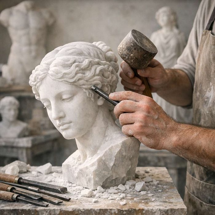 Sculpture sur marbre : techniques, outils et étapes clés
